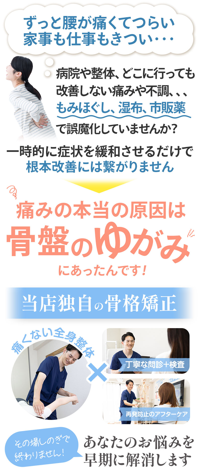 腰痛が原因です